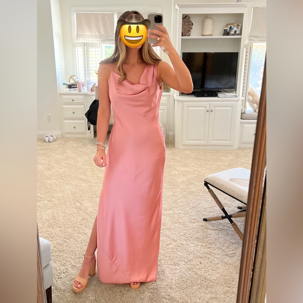 Social Bridesmaids Slip Bridesmaid Dress - Desert Rose
